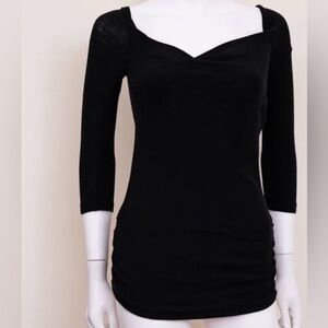 James Perse shirred Boatneck top